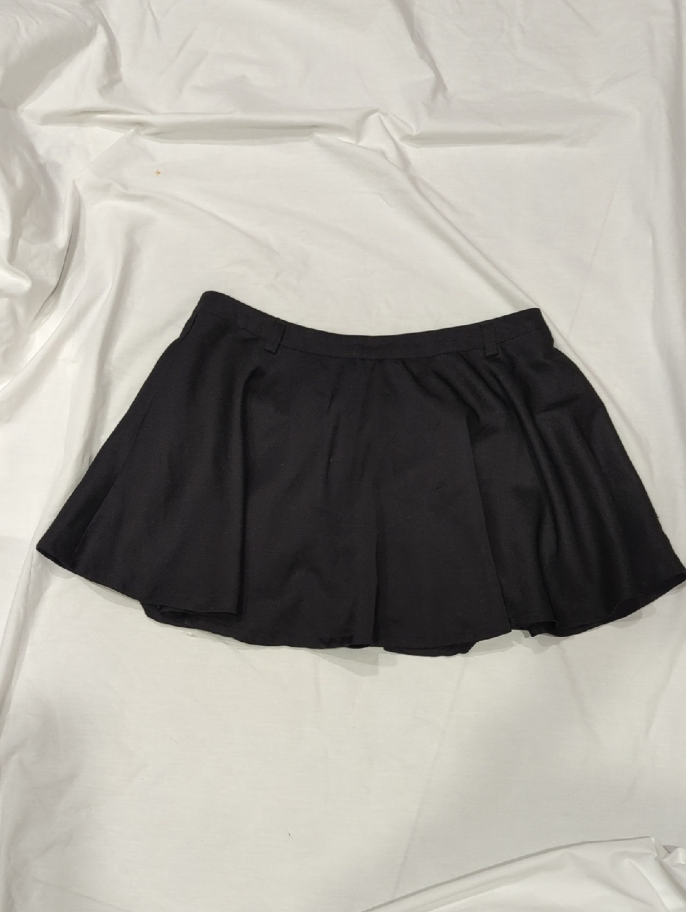 Rachael & Chloe Black Skater Mini Skirt Shorts Underneath, Flowy Circle Skort M